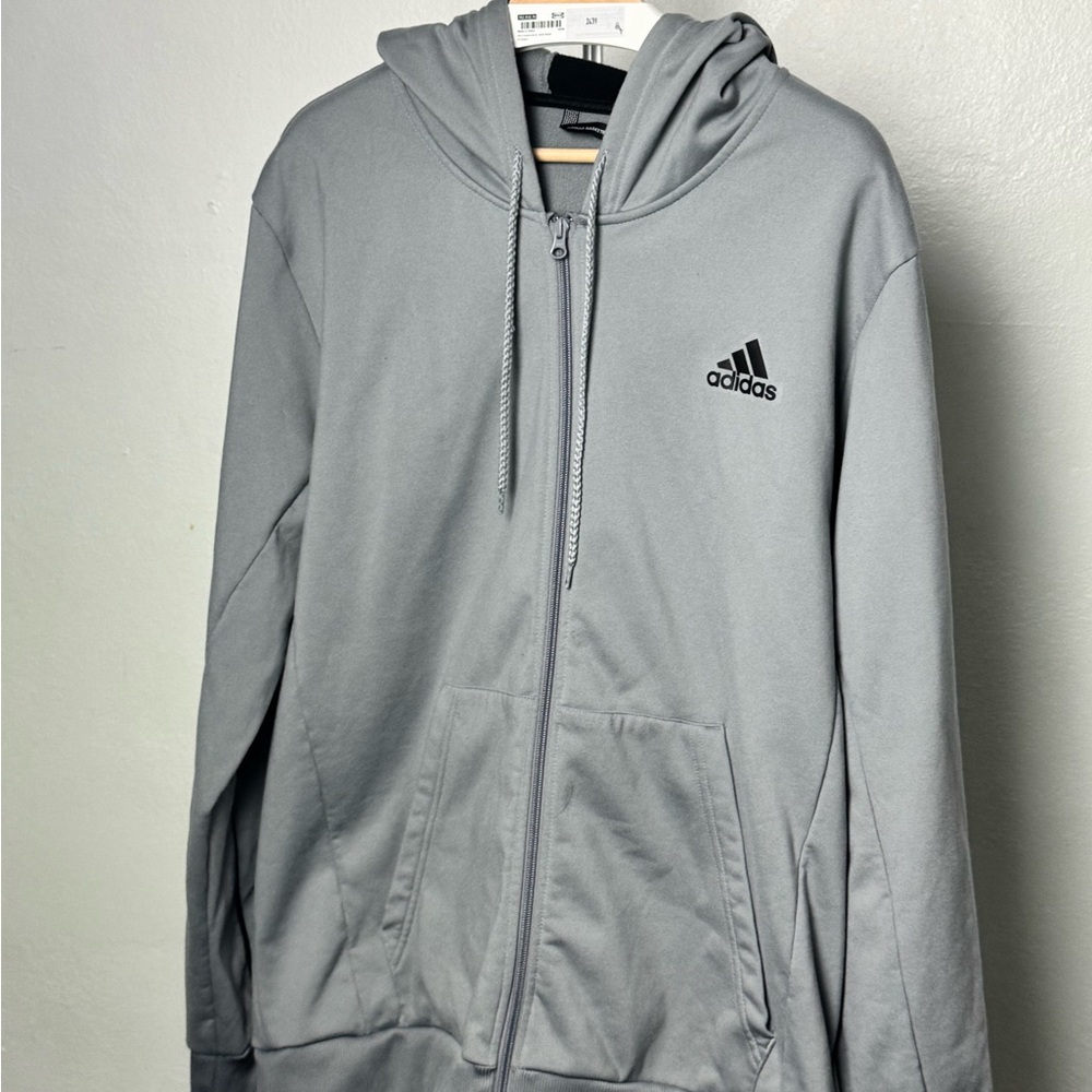 Adidas Gray Lightweight Zip-Up Jacket